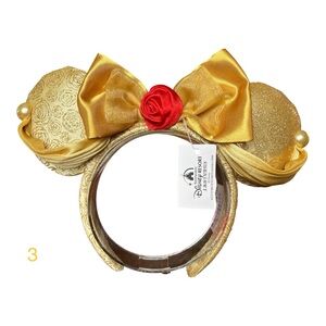 Disney Minnie Mouse Ears Princess Belle Beauty and the Beast Headband NWT 3